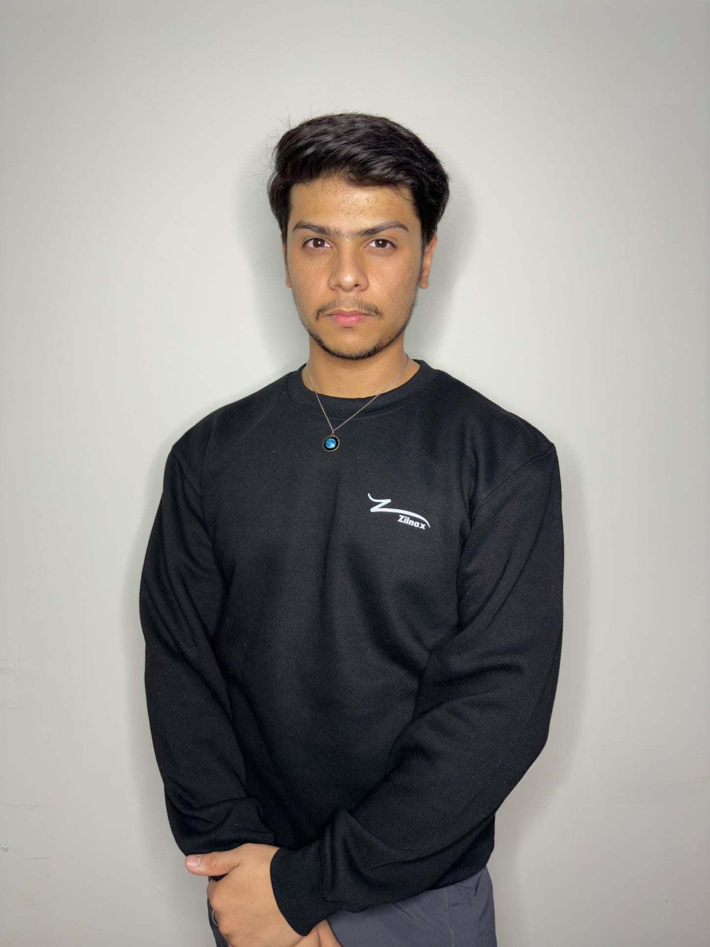 Black  Zilnax Logo Premium Fleece Sweatshirt